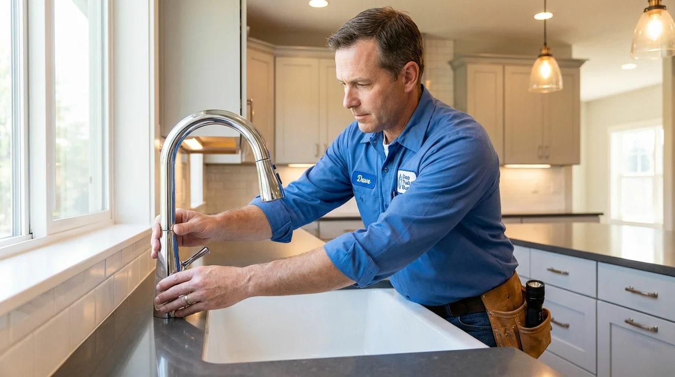 Kitchen faucet installation by Johns Plumbing LLC in Pinson
