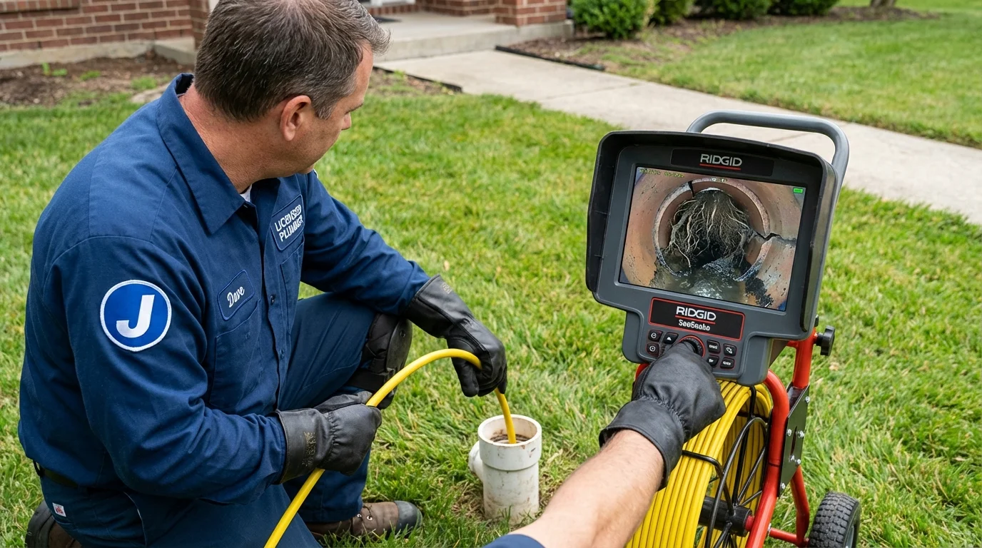 Sewer camera inspection being performed by Johns Plumbing LLC in Pinson